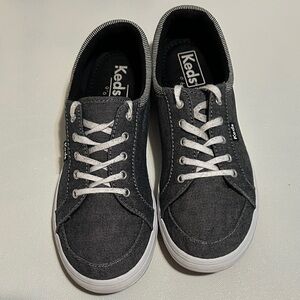 Keds Dark Gray Canvas Low-Top Sneakers